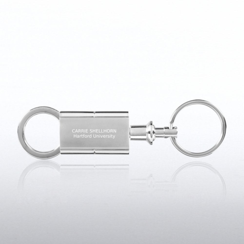 View larger image of Silver Swivel Valet Key Chain - Engravable!